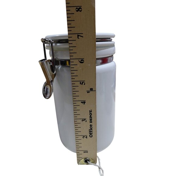Vintage NOB Bee House Japan White Ceramic Airtight Canister 7" Kitchen Storage - Picture 4 of 12